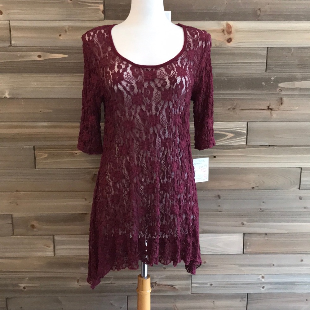 Surrealist lace tunic NWT
